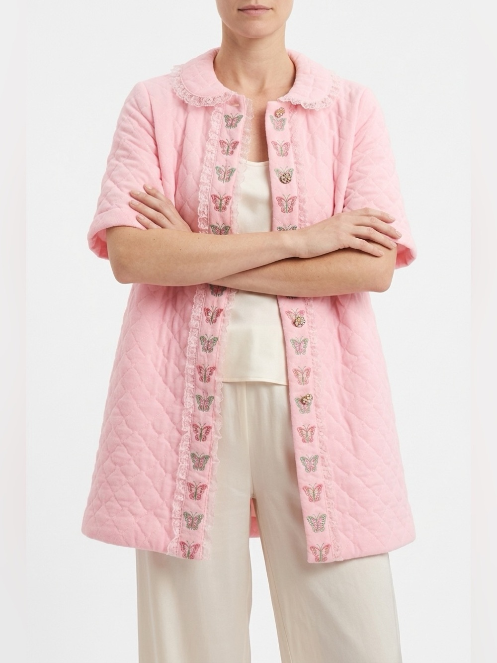 Vintage 60s quilted robe